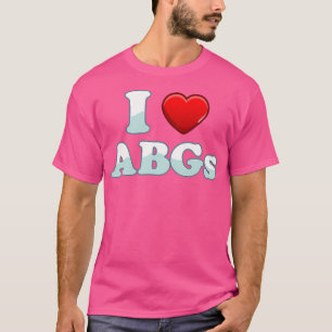 I Liebe Abgs Heart Funny Couple Abg Valentinstag T-Shirt