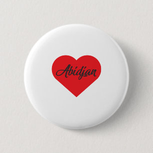 I Liebe Abidjan - Elfenbeinküste Button