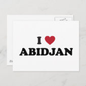 I Liebe Abidjan Elfenbeinküste Postkarte (Vorne/Hinten)
