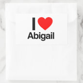 i Liebe abigail Rechteckiger Aufkleber (Tasche)