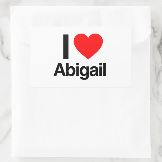 i Liebe abigail Rechteckiger Aufkleber (Tasche)
