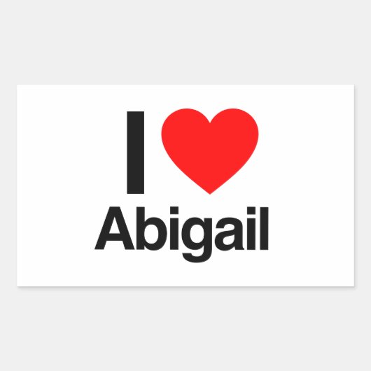 i Liebe abigail Rechteckiger Aufkleber (Vorderseite)