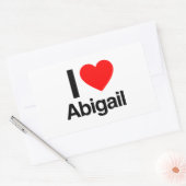 i Liebe abigail Rechteckiger Aufkleber (Umschlag)