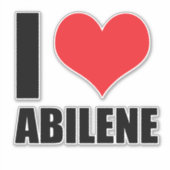 I Liebe Abilene Aufkleber (Vorderseite)