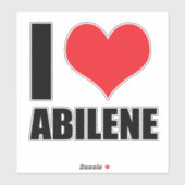I Liebe Abilene Aufkleber (Blatt)
