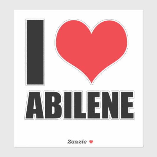I Liebe Abilene Aufkleber (Blatt)