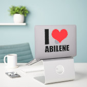 I Liebe Abilene Aufkleber (Laptop auf Schreibtisch)