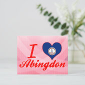 I Liebe Abingdon, Virginia Postkarte (Stehend Vorderseite)