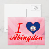 I Liebe Abingdon, Virginia Postkarte (Vorne/Hinten)