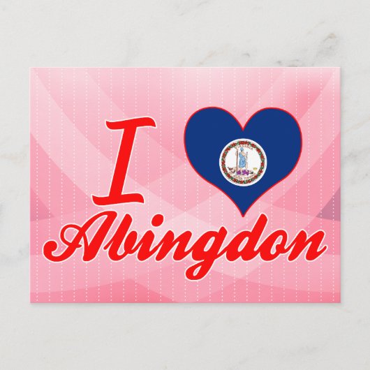 I Liebe Abingdon, Virginia Postkarte (Vorderseite)