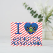 I Liebe Abington, PA Postkarte (Stehend Vorderseite)