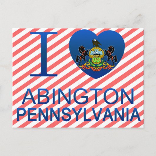 I Liebe Abington, PA Postkarte (Vorderseite)