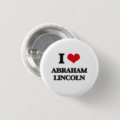 I Liebe Abraham Lincoln Button (Vorne & Hinten)