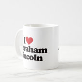 I Liebe Abraham Lincoln Kaffeetasse (Vorderseite Links)