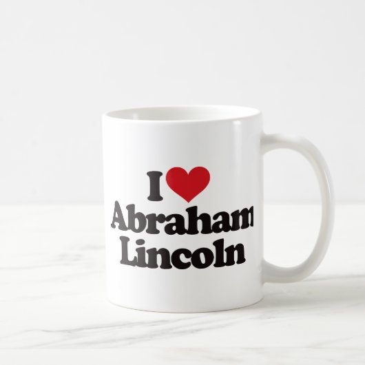 I Liebe Abraham Lincoln Kaffeetasse (Rechts)