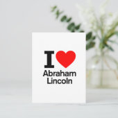 I Liebe Abraham Lincoln Postkarte (Stehend Vorderseite)