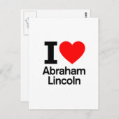 I Liebe Abraham Lincoln Postkarte (Vorne/Hinten)