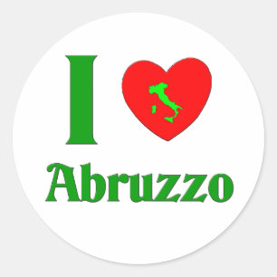 I Liebe Abruzzo Italien Runder Aufkleber