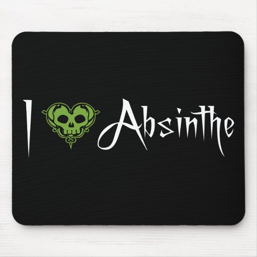 I Liebe Absinthe Mousepad (Vorne)