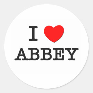 I Liebe-Abtei Runder Aufkleber
