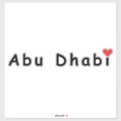 I Liebe Abu Dhabi Aufkleber (Blatt)
