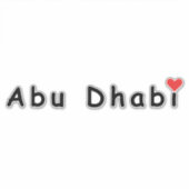I Liebe Abu Dhabi Aufkleber (Vorderseite)