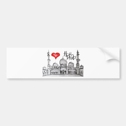 I Liebe Abu Dhabi Autoaufkleber (Vorne)