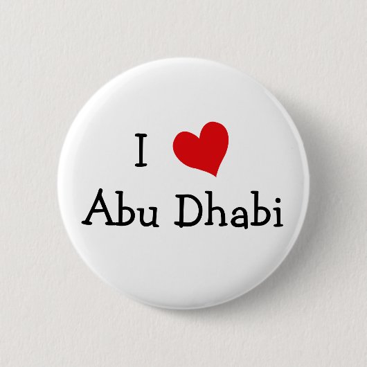 I Liebe Abu Dhabi Button (Vorderseite)