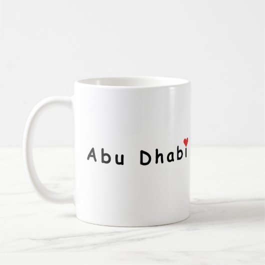 I Liebe Abu Dhabi Kaffeetasse (Links)