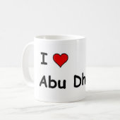 I Liebe Abu Dhabi Kaffeetasse (Vorderseite Links)