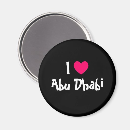 I Liebe Abu Dhabi Magnet (Vorderseite/Rückseite)