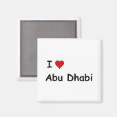 I Liebe Abu Dhabi Magnet (Vorderseite/Rückseite)