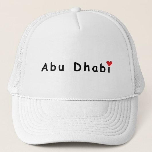 I Liebe Abu Dhabi Truckerkappe (Vorderseite)