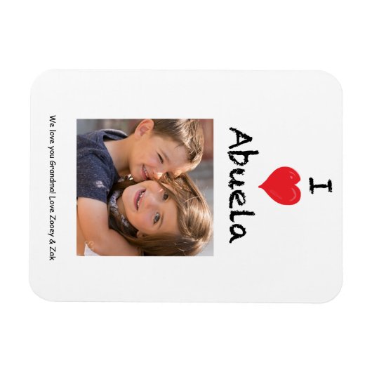 I Liebe Abuela Foto Magnet Keepake (Horizontal)