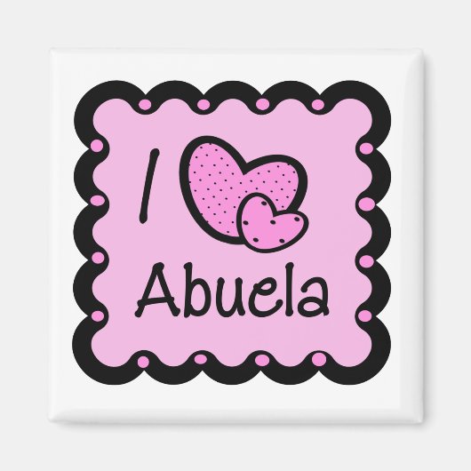 I Liebe Abuela Niedlicher T - Shirt Magnet (Vorne)