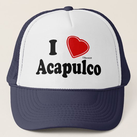 I Liebe Acapulco Truckerkappe (Vorderseite)