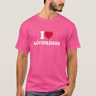 I Liebe Accordion I Herz Accordion Lover Player AC T-Shirt