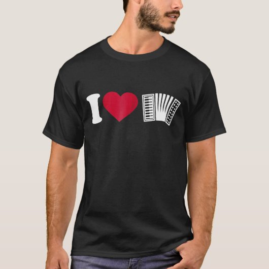 I Liebe Accordion T-Shirt (Vorderseite)