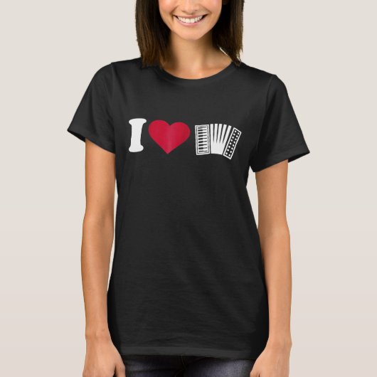 I Liebe Accordion T-Shirt (Vorderseite)