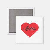 I Liebe Accra - Ghana Magnet (Vorderseite/Rückseite)