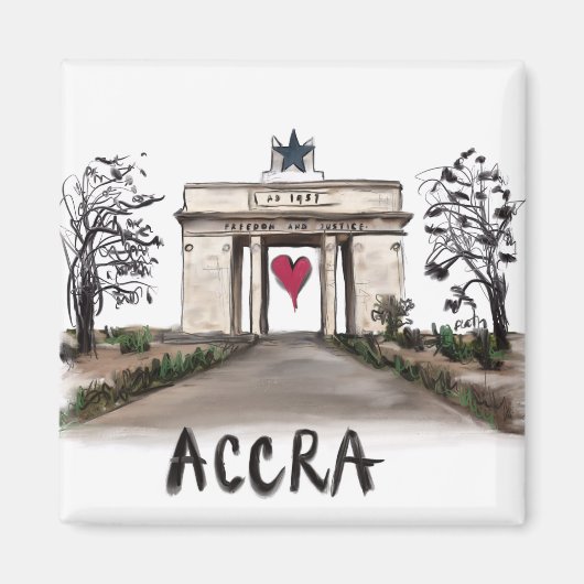 I Liebe Accra Magnet (Vorne)