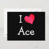 I Liebe Ace Postkarte (Vorne/Hinten)