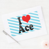 I Liebe Ace Rechteckiger Aufkleber (Umschlag)