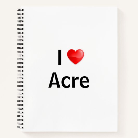 I Liebe Acre Notizblock (Vorderseite)