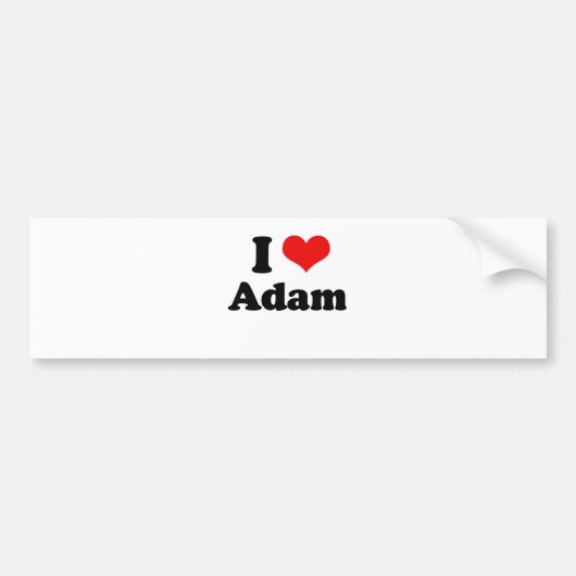 I Liebe Adam Autoaufkleber (Vorne)
