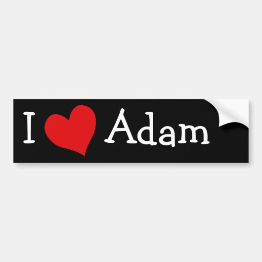 I Liebe Adam Autoaufkleber (Vorne)
