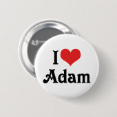 I Liebe Adam Button (Vorne & Hinten)