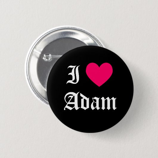 I Liebe Adam Button (Vorne & Hinten)