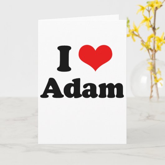 I Liebe Adam Karte (Gelbe Blume)