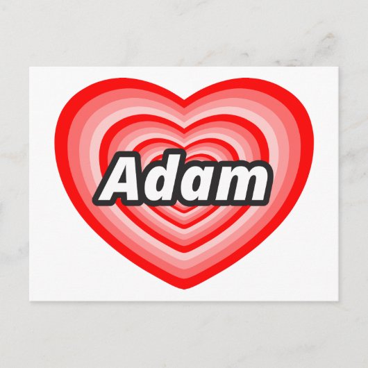 I Liebe Adam Postkarte (Vorderseite)